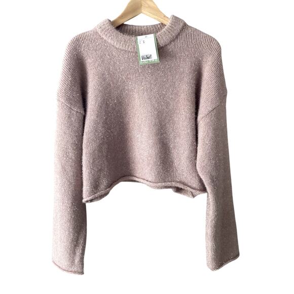 H&M Sweaters - H&M NEW Glittery Cropped Sweater - Pink - Medium